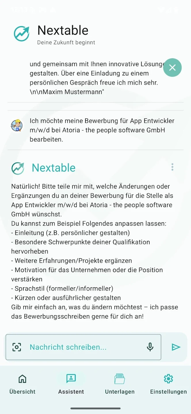 Nextable App Screenshot